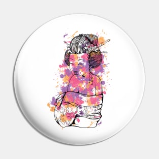 Oriental Girl Pin