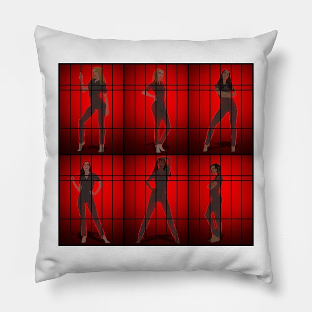 Legendary Cell Block Tango Mashup v2 Pillow by RotemChan