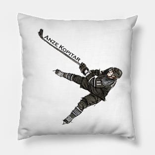 Anze Kopitar Los Angles Sketch Pillow