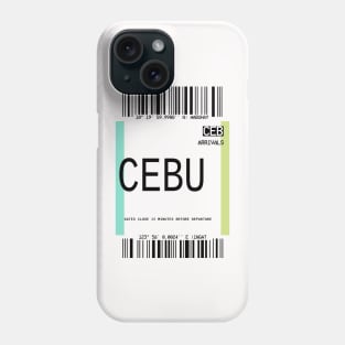 Cebu Philippines Plane Ticket Phone Case