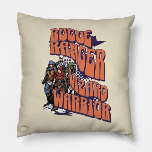 Rogue, Range, Wizard, Warrior Fantasy RPG D-20 Pillow