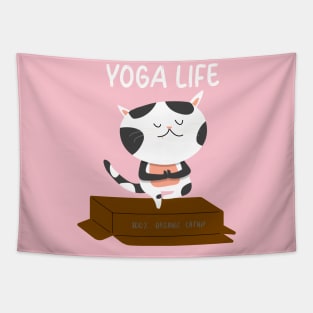 Yoga Cat / For Truly Yoga Lovers / Yoga Training T-shirt / Funny Cat Doing Yoga Tapestry