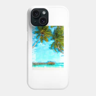 Summer Vibe Maldives Beach Lagoon Hotels Phone Case