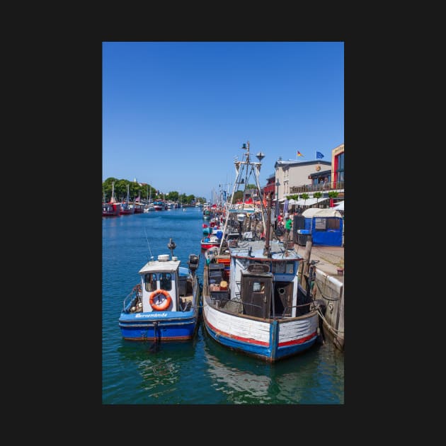 Fishing boats, Alter Strom, Warnemünde, Rostock, Mecklenburg-Western Pomerania by Kruegerfoto