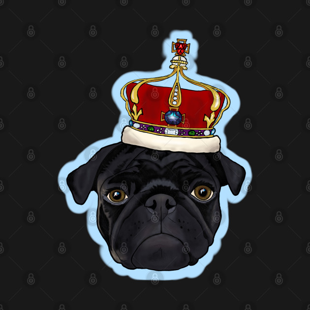 Discover Your Majesty, Pug - Black Pug - T-Shirt