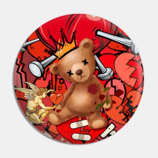 Bear Silent Hurt - Dark Meme, Break Up Artwork Pin