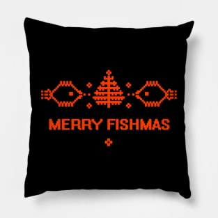 merry christmas 8 bit Pillow