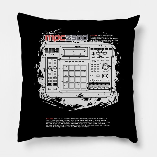 MPC2500 Beast Pillow by Synthshirt