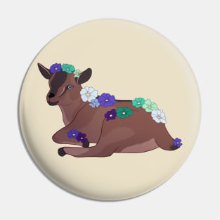 Gay Man Pride Baby Goat Kid Pin