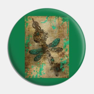 Steampunk dragonfly Pin