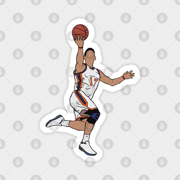 Jeremy Lin Layup Magnet by rattraptees