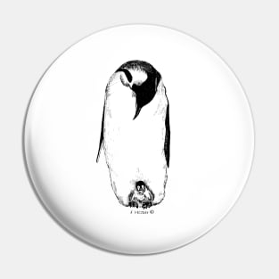 Penguin and baby Pin