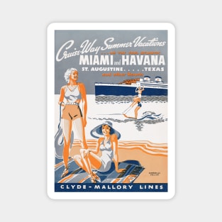 Cruise-Way Summer Vacations 1937 Vintage Flyer Magnet