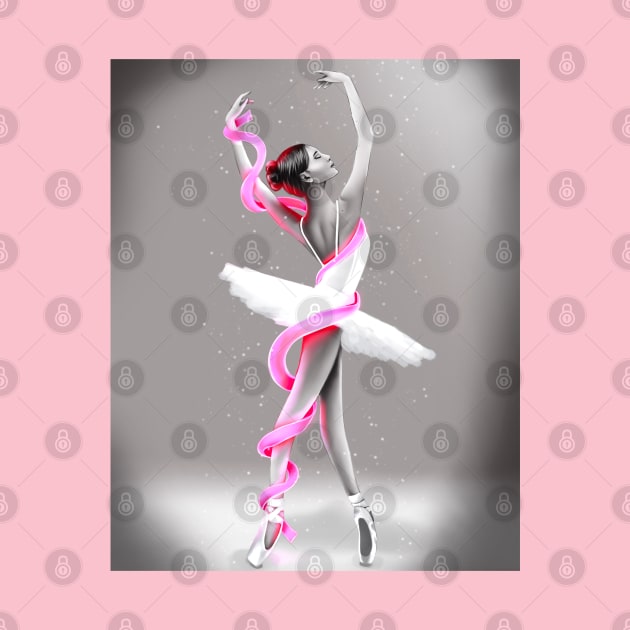 Breast cancer beautiful ballerina by KAM KOLE