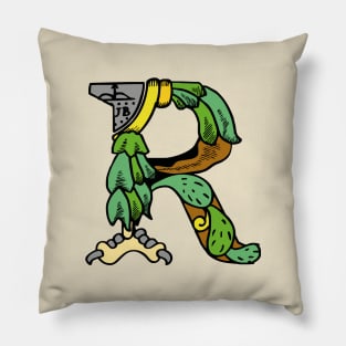 Crazy Monogram R Pillow