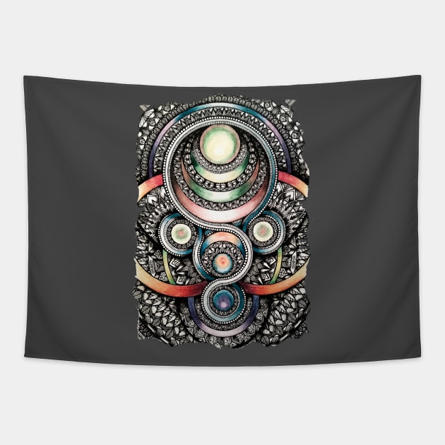 Complicated mandalas Tapestry by Lamink