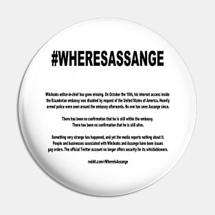 #Wheresassange Pin