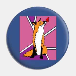 Sweet Retro Vintage Cartoon Fox Pin