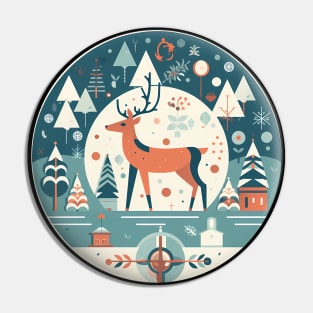 Deer in Ornament, Love Deers Pin