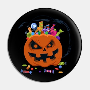 hand drawn flat halloween bag illustration Pin