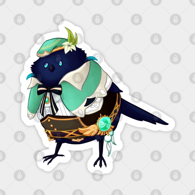 Bird Bard Magnet by ZioCorvid