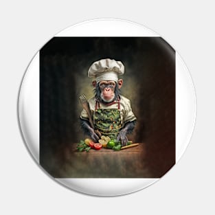 Chimpanzee Kitchen Cook Chef Pin