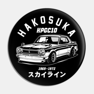 Skyline 2000 GTR Hakosuka (White Print) Pin