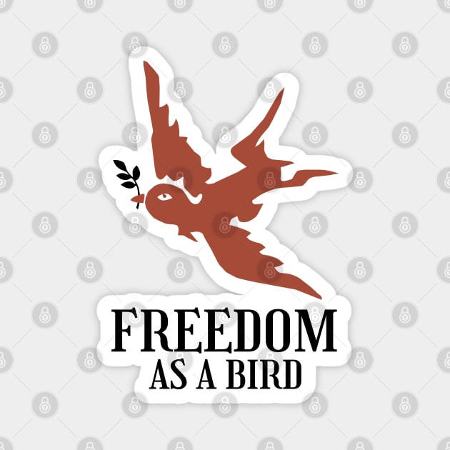 Vintage Freedom Bird Sign Magnet by KewaleeTee