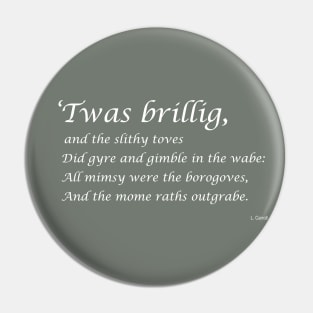 Lispe Jabberwocky quote Pin