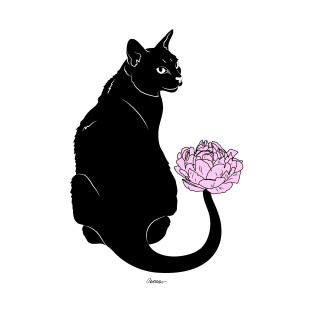 Flower Cat Pink T-Shirt