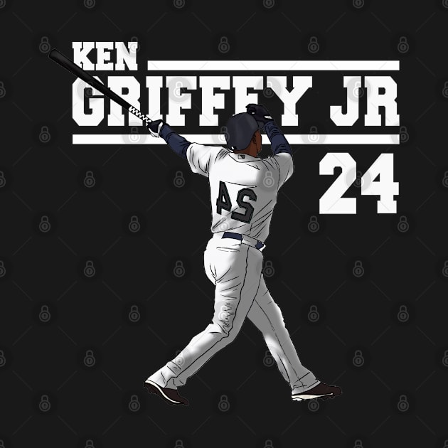 Ken Griffey Jr The Kid Basketball Legend Signature Vintage Retro 80s 90s Bootleg Rap Style by apriliasri_art