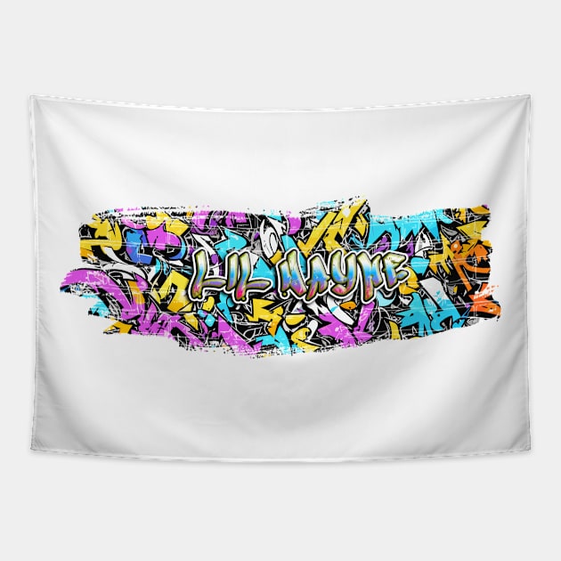 Wayne Graffity Style Tapestry by LittleSamantha