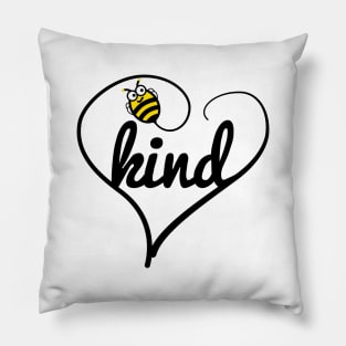 Be kind lovely bee heart design Pillow