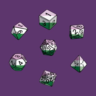 Pride Dice Set: Nonbinary Genderqueer T-Shirt