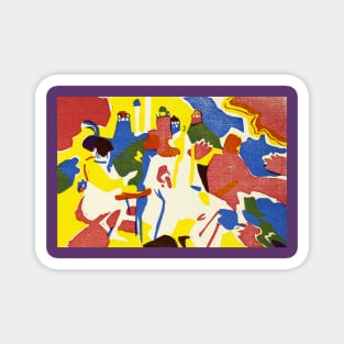 colorful abstract illustration Magnet