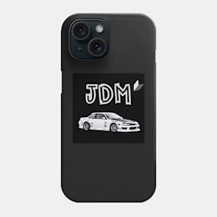 Nissan Silvia S14 Black and White JDM Design Phone Case