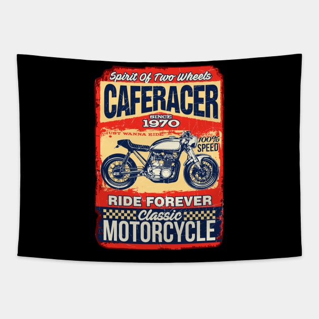 CAFERACER Tapestry by KANDIM'S Studio