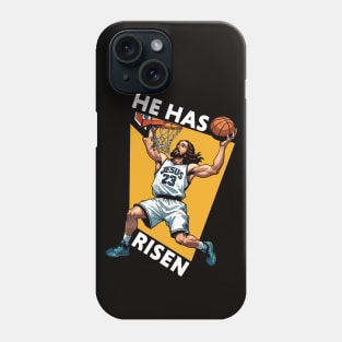 He Has Risen // Funny Dunking Jesus Basketball Player // Christian Humor Phone Case