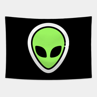 Alien Face // Line Art Sticker Tapestry