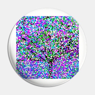 Tree Abstract Purple,Pink,Blue,White Oil Painting Pin