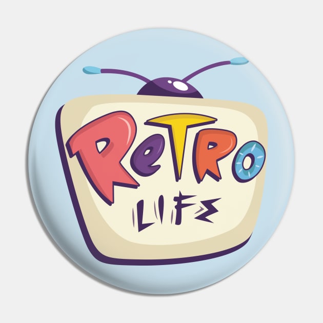 90's Retro Life Pin by DeepDiveThreads