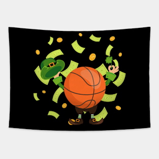 Lucky Basketball Happy Patrick's Day Tapestry