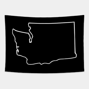 Washington US State Map Lineart STATE-1 Tapestry