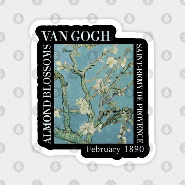 Almond blossom - Van Gogh Magnet by Vincent Van Gogh T-Shirts