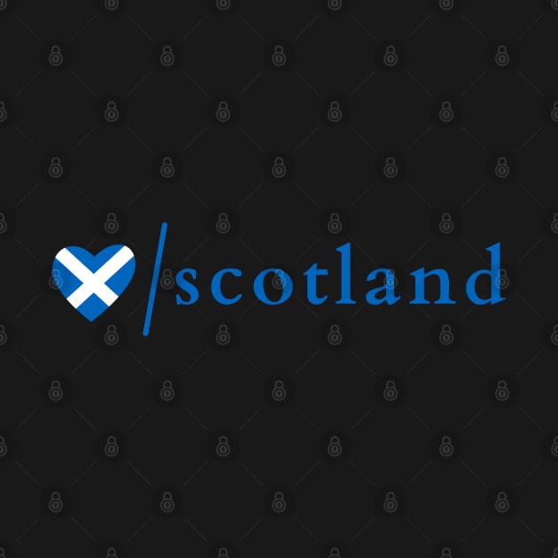 Blue Scottish Saltire Heart Scotland by allscots