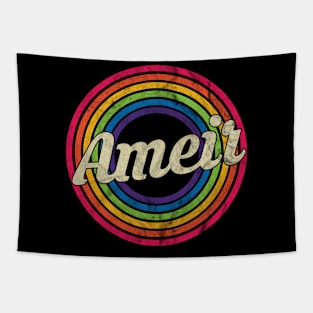 Ameir - Retro Rainbow Faded-Style Tapestry