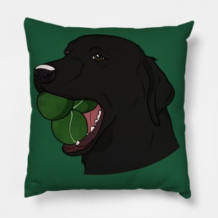 Dog with Balls Pillow