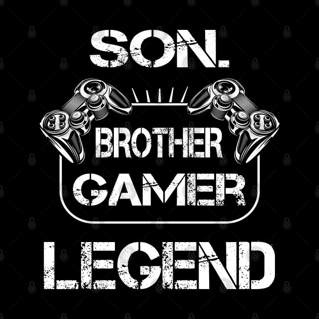 Son Brother Gamer Legend, Gifts For Teen Boys Gaming by ArtfulDesign