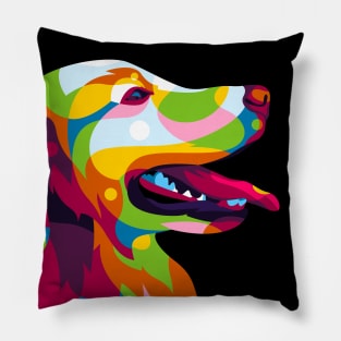 The Colorful Labrador Dog Inside Pillow