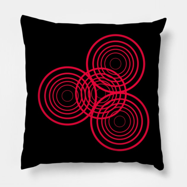 Geometric Circles Pillow by Circles-T